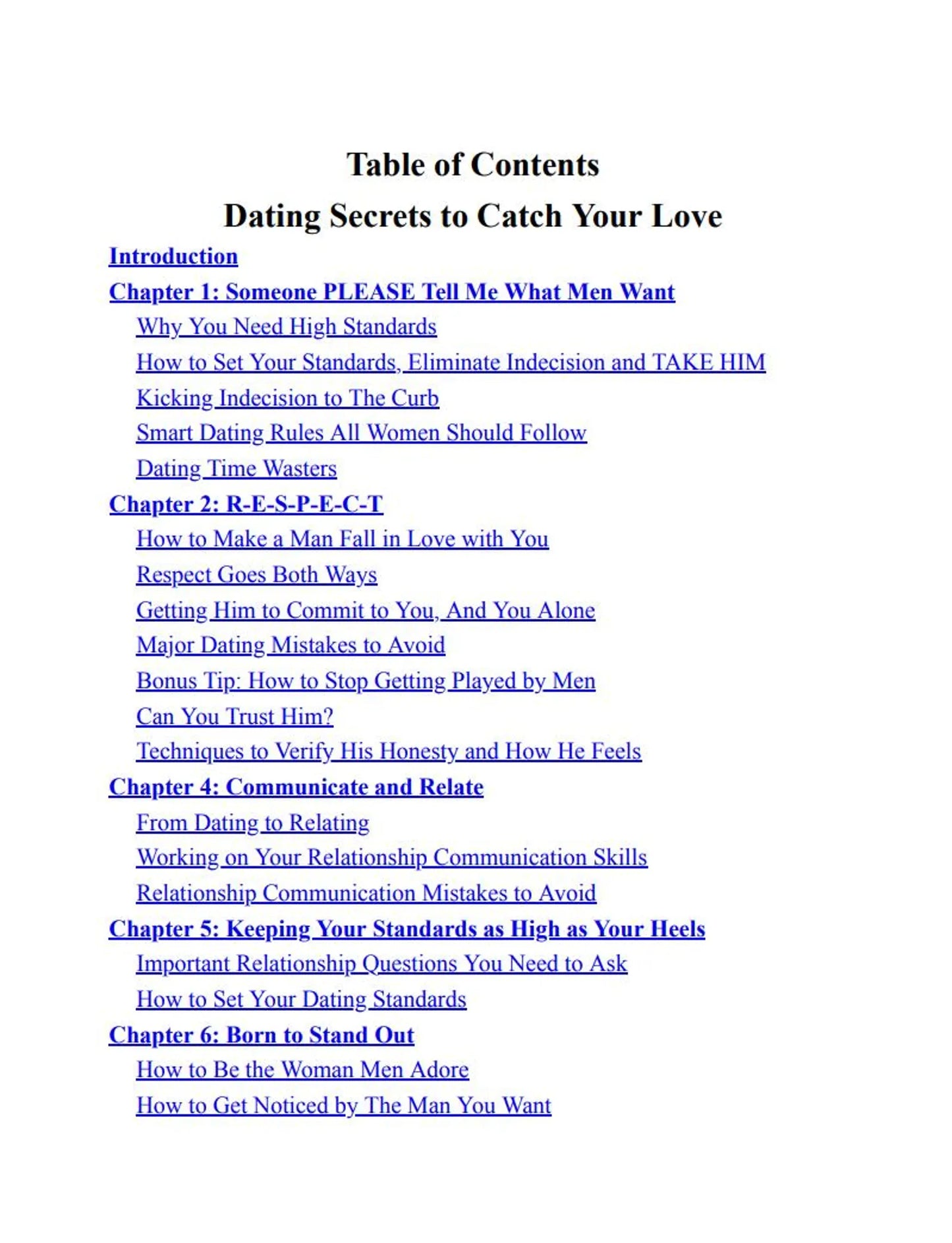 Dating for Women: How to Flirt With Men E-Book PDF